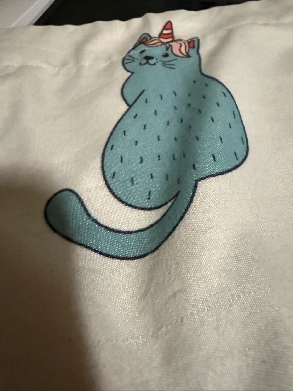 Twin Brushed Flannel Cat Print Pet Sheet Set - Picture 3 of 3